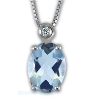 Collier Gemoro Femme Acquamarina in Or blanc Acquamarina 1.02 Ct PME141BIA - PME141BIA